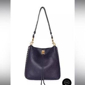 Rebecca Minkoff Darren Leather Shoulder Bag Navy in pristine condition.